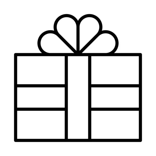 Icono Regalo Navidad Caja Estilo Esquema — Vector de stock