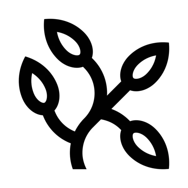草本植物枝叶图标 — 图库矢量图片
