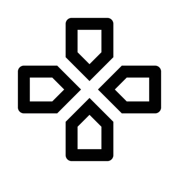 Кнопки Керування Хрестом Піктограма — стоковий вектор