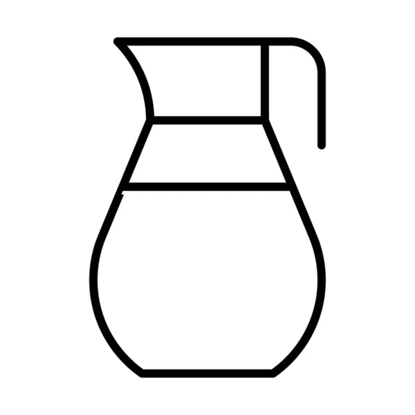 Carafe壶投手图标的轮廓风格 — 图库矢量图片
