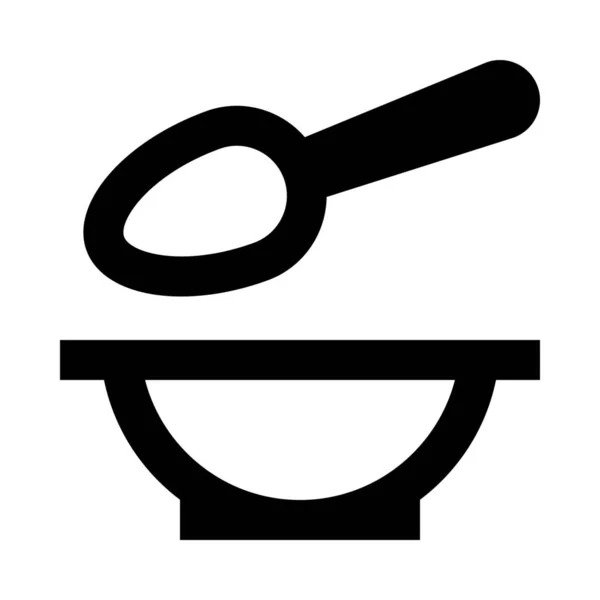 Bowl Dish Equipment Icon Outline Style — Stock Vector