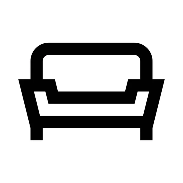 Іконка Диванних Меблів Стилі Контур — стоковий вектор