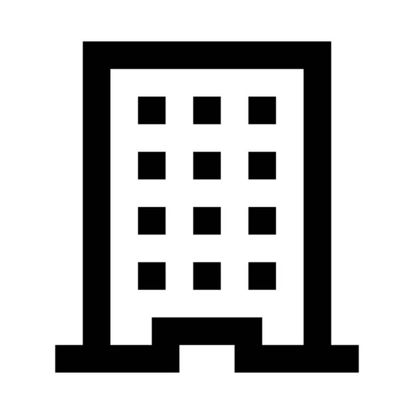 Wohnungen Gebäude Stadt Symbol Gebäude Kategorie — Stockvektor