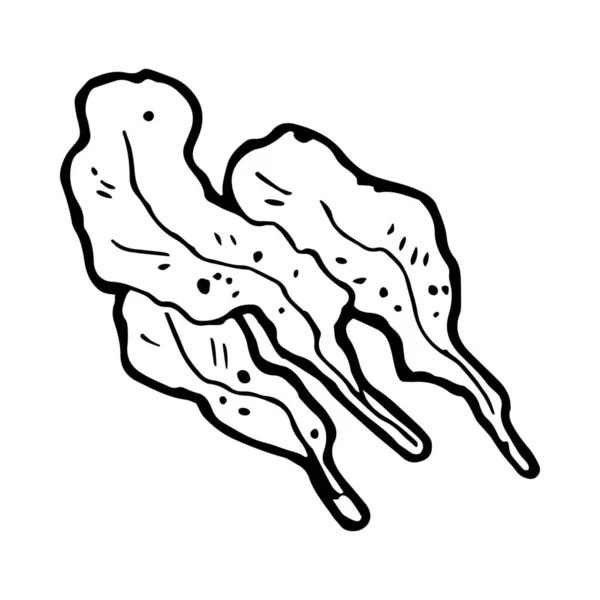 Ikon Batang Sorrel Makanan Dalam Gaya Gambar Tangan - Stok Vektor