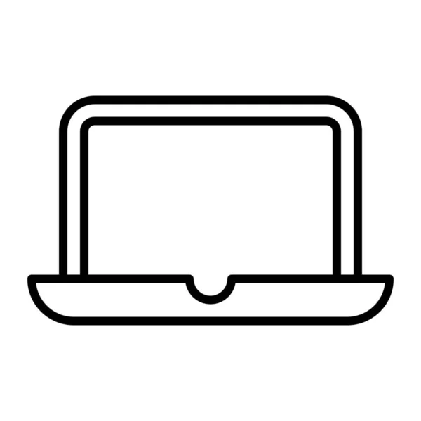 Computer Device Laptop Icon Outline Style — Stock Vector