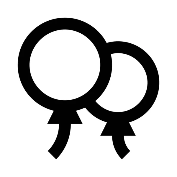 Значок Повітряних Кульок Стилі Контур — стоковий вектор