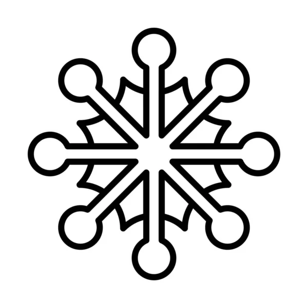 Icono Nieve Hielo Navidad Estilo Esquema — Vector de stock