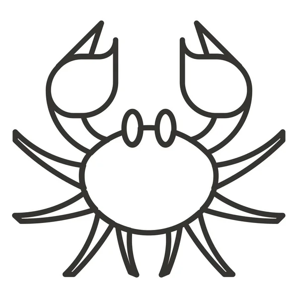 Crab Food Restaurant Icon Outline Style — Stock Vector