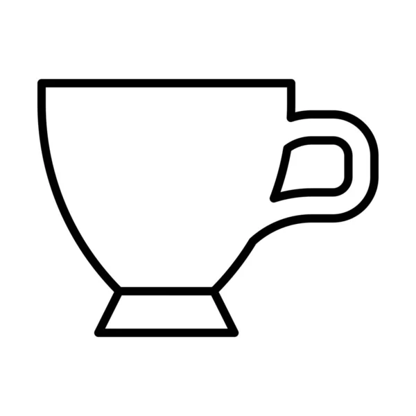 Иконка Напитка Чашки Кофе Стиле Контура — стоковый вектор