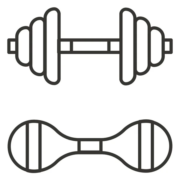 Dumbbell Dumbbells Exercise Icon Outline Style — Stock Vector