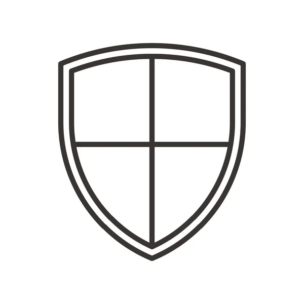 Escudo Protector Icono Protección Estilo Esquema — Archivo Imágenes Vectoriales