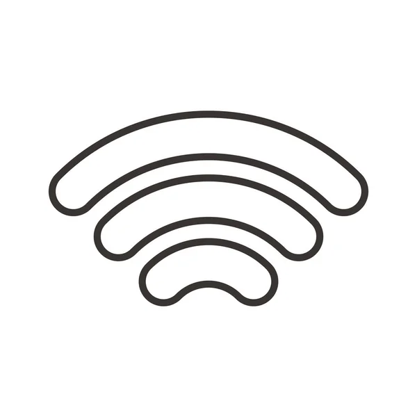 Módem Internet Icono Wifi Estilo Outline — Archivo Imágenes Vectoriales