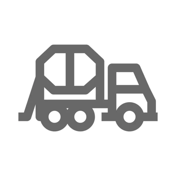 Ikona Przemysłu Silników Budowlanych Stylu Zarys — Wektor stockowy