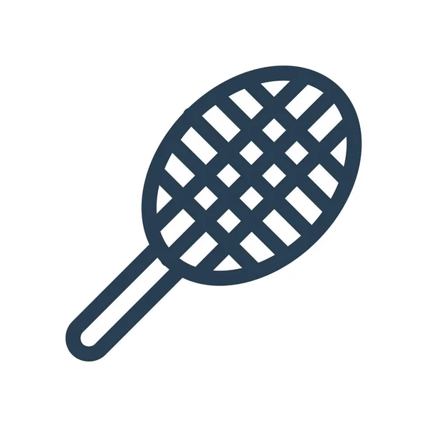 Badminton Raquete Raquete Ícone Estilo Esboço — Vetor de Stock