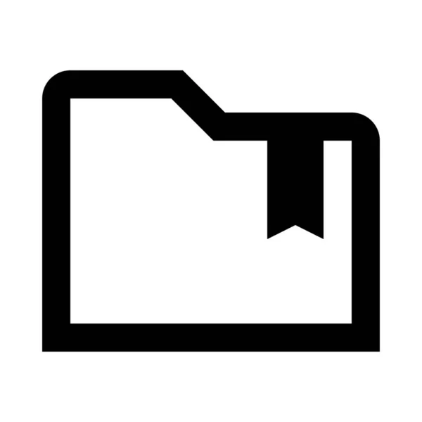 Lesezeichen Symbol Für Dokument Datei Outline Stil — Stockvektor