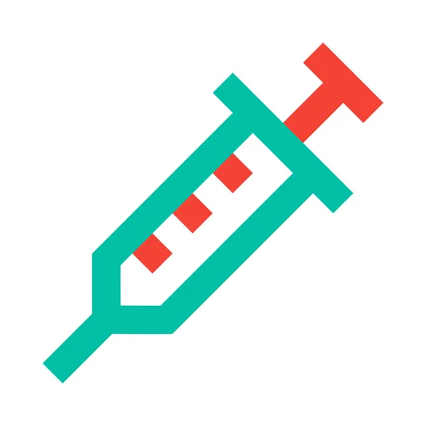 Ikona Medyczna Zastrzyku Szpitalnego Szpitalach Kategorii Opieki Zdrowotnej — Wektor stockowy