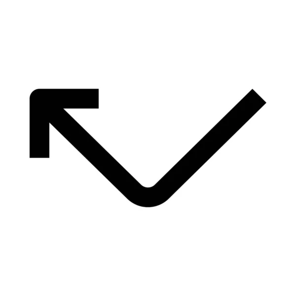 Pijl Terug Richting Pictogram Omtrek Stijl — Stockvector