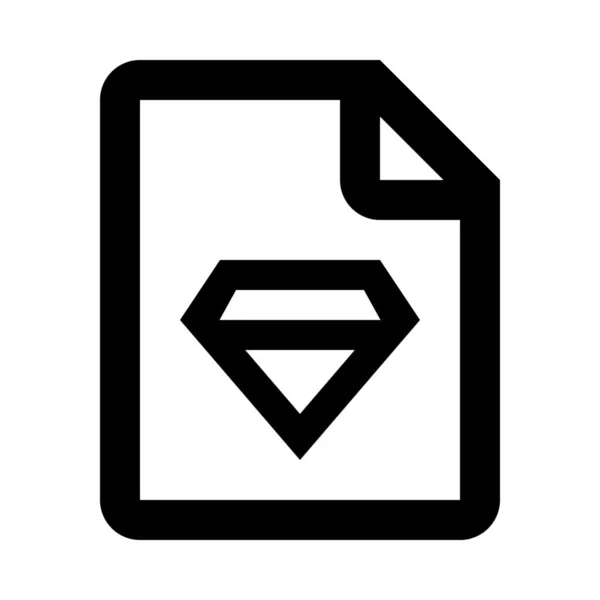 Design Diamond Editor Icon Outline Style — Stock Vector