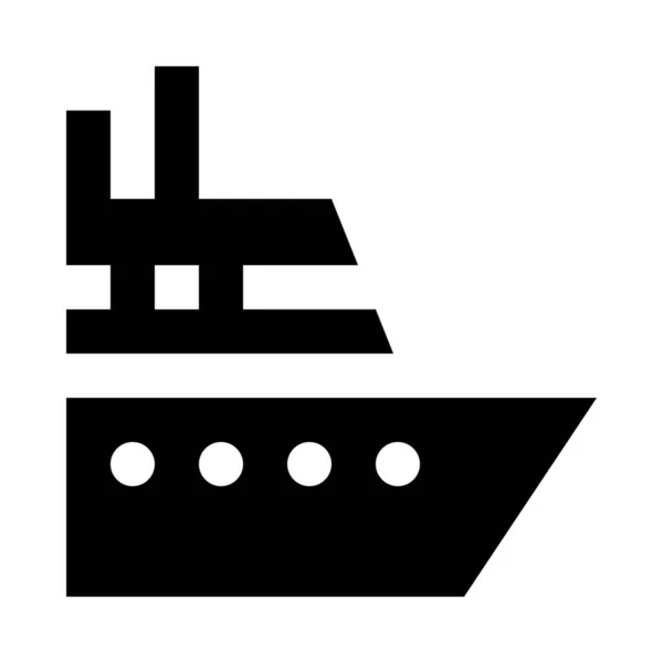 Bateau Croisière Icône Navigation — Image vectorielle