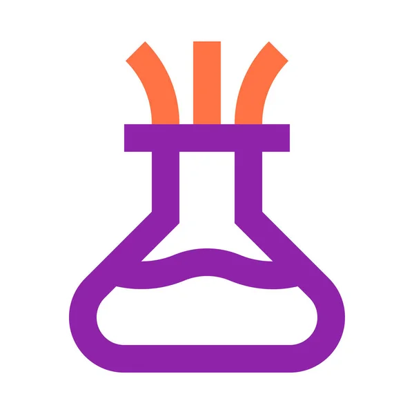 Icono Experimento Educación Química Estilo Esquema — Archivo Imágenes Vectoriales