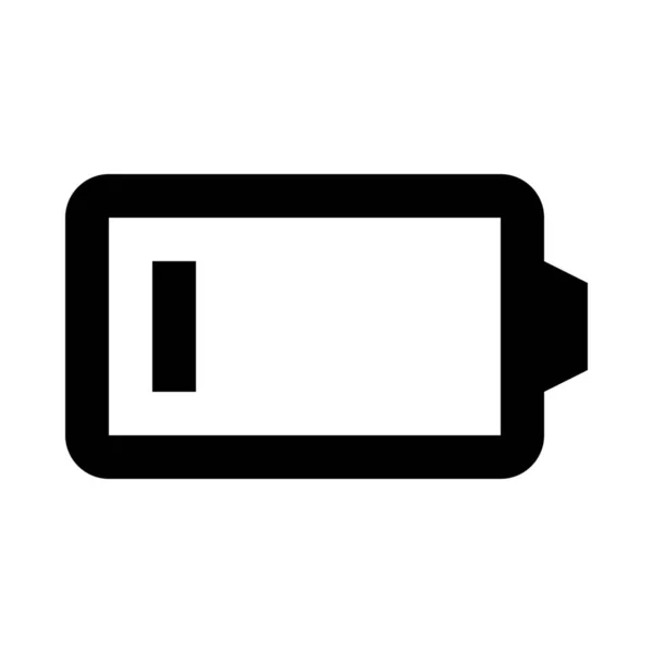 Batterij Opladen Pictogram Omtrek Stijl — Stockvector