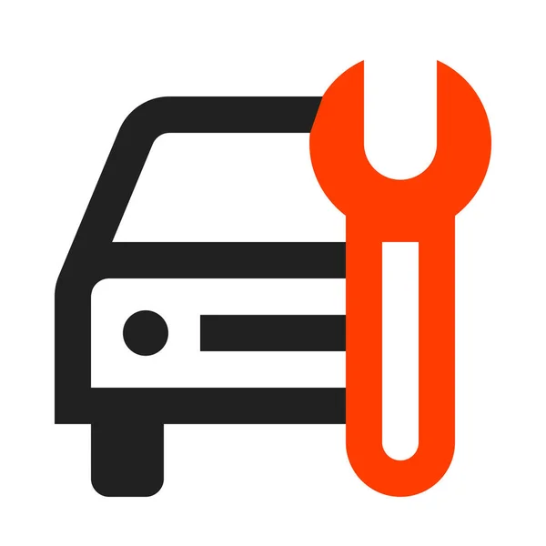 Auto Reparatur Symbol Umriss Stil — Stockvektor