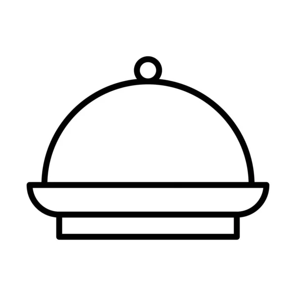 Cloche Cooking Dish Icon Outline Style — Stock Vector