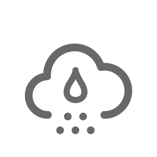 Clima Nube Previsione Icona Stile Outline — Vettoriale Stock