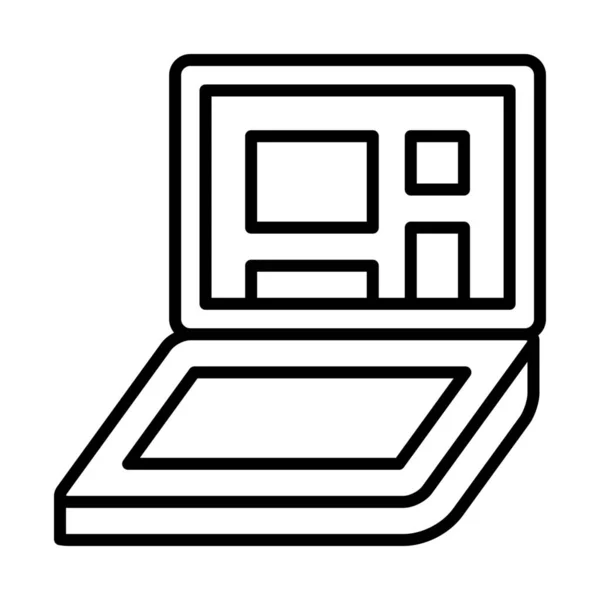 Computer Gerät Laptop Symbol Umriss Stil — Stockvektor