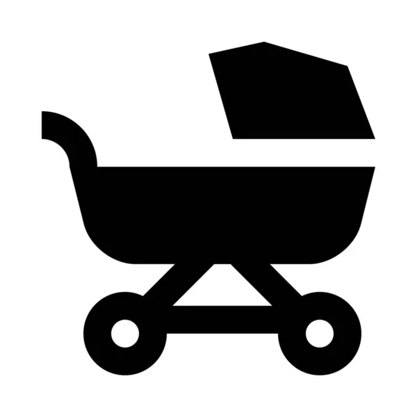 Baby Carriage Cot Icon — Stock Vector