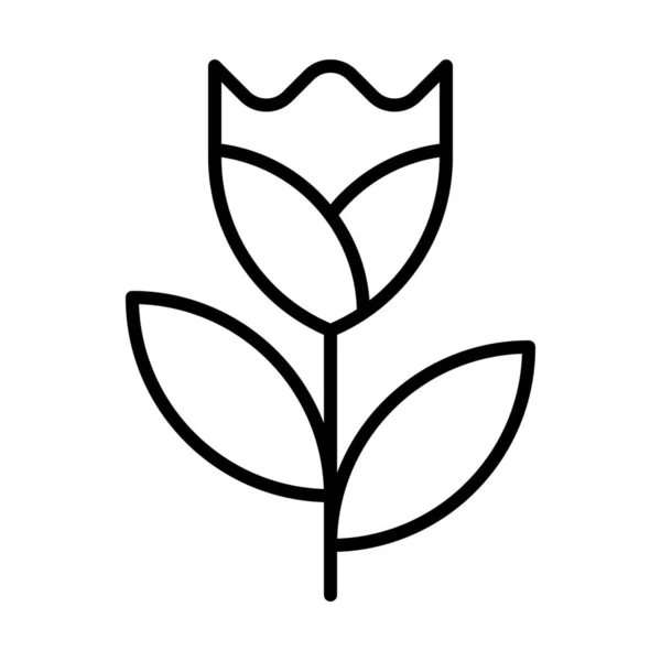 Квітковий Квітковий Садовий Значок Стилі Контур — стоковий вектор