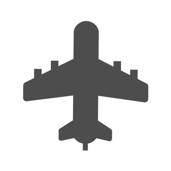Airplane Airport Business Icon Solid Style — Stock Vector