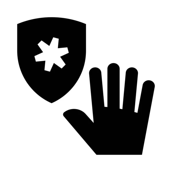 Antivirus Desinfectie Hand Pictogram — Stockvector