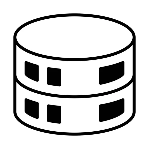 Datenbank Netzwerk Symbol Solid Stil — Stockvektor