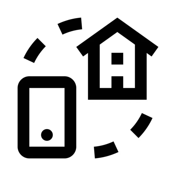 App Control House Pictogram — Stockvector