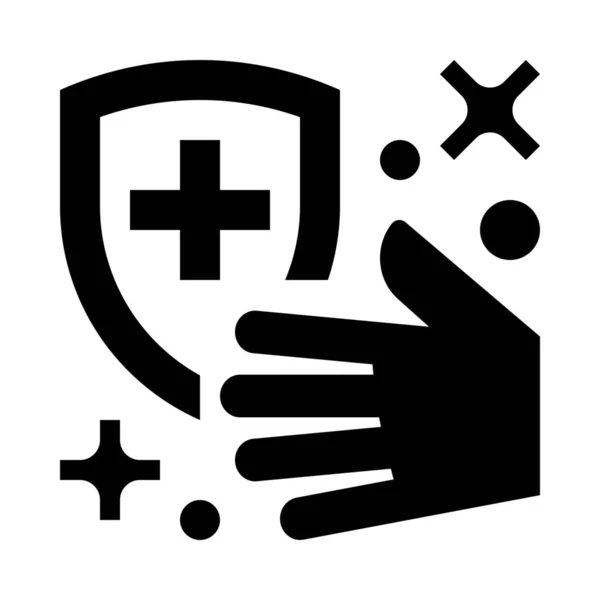 Ikona Dezynfekcji Krzyżowej Dłoni — Wektor stockowy