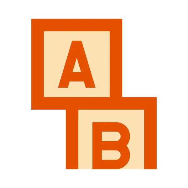 Abc Bebé Bloques Icono — Vector de stock