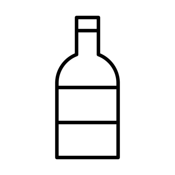 Ícone Garrafa Bebida Alcoólica Estilo Esboço — Vetor de Stock