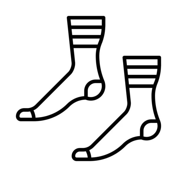 Icône Chaussette Pied Noël Dans Style Outline — Image vectorielle