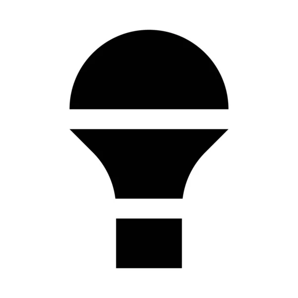 Glühbirne Elektrischer Strom Symbol — Stockvektor
