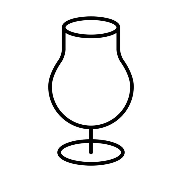 Drankje Glas Beker Pictogram Contouren Stijl — Stockvector