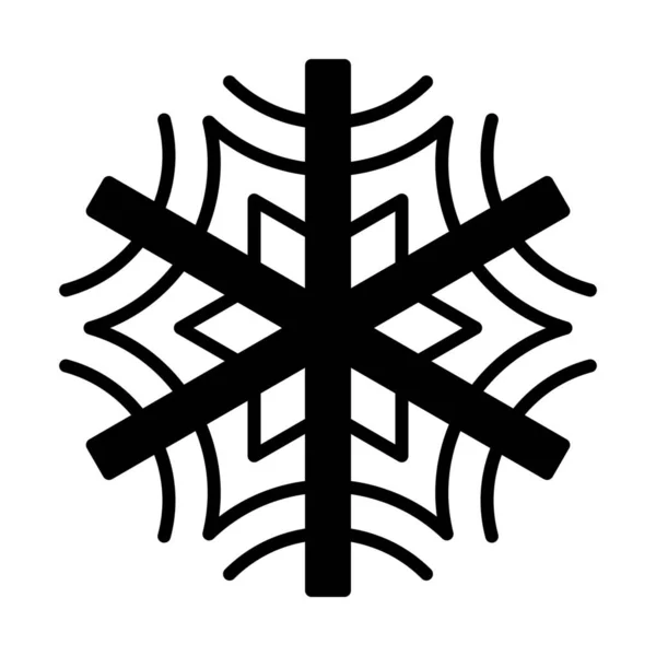 Icono Nieve Hielo Navidad Estilo Sólido — Archivo Imágenes Vectoriales