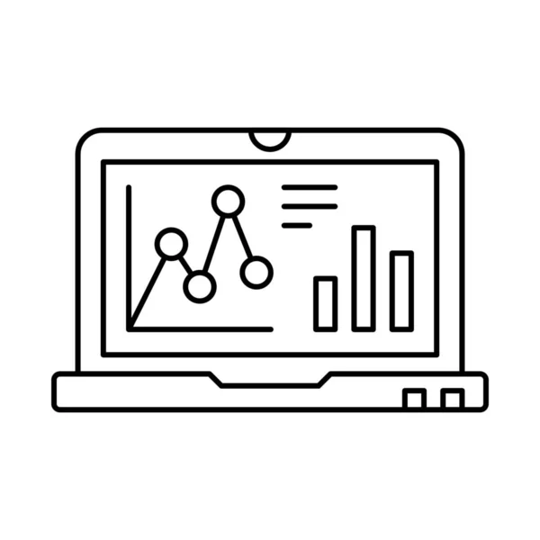 Analytics Icono Finanzas Negocios Estilo Esquema — Vector de stock