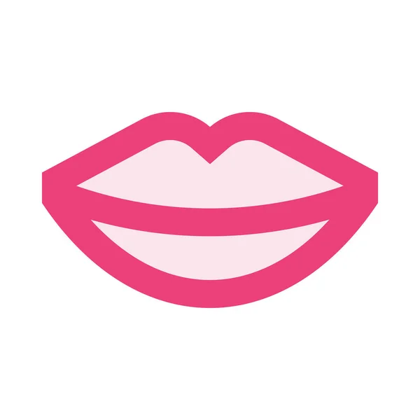 Belleza Beso Labios Icono — Vector de stock