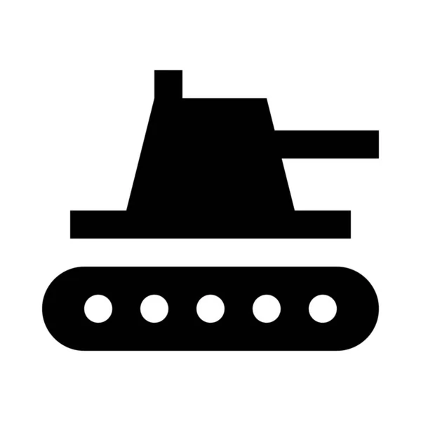 Icono Del Tanque Militar Blindado — Vector de stock