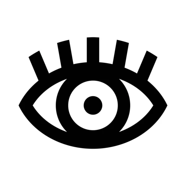 Eye Eyelash Optic Icon Dalam Gaya Outline - Stok Vektor