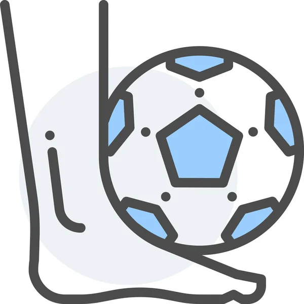 Beach Football Match Icon Filled Outline Style — Stock Vector