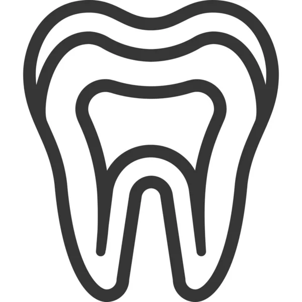 Dente Dentista Ícone Dentes — Vetor de Stock