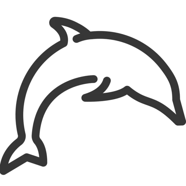 Dolphin Animal Forest Icon — Stock Vector