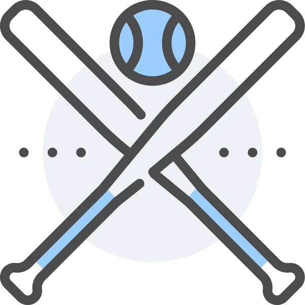 Bola Bandy Campo Icono Estilo Contorno Lleno — Vector de stock